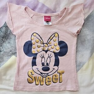 Toddler girls 3t Minnie Mouse flutter sleve shirt